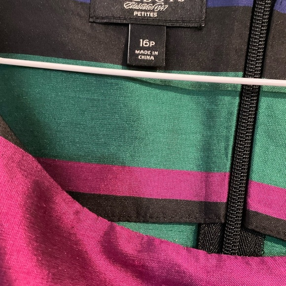 Talbot Striped Sleeveless Top - Multicolor 16P Sleeveless Suit Blouse Fitted - Picture 4 of 10